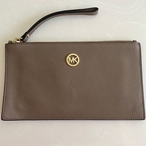Michael Kors Taupe Wristlet